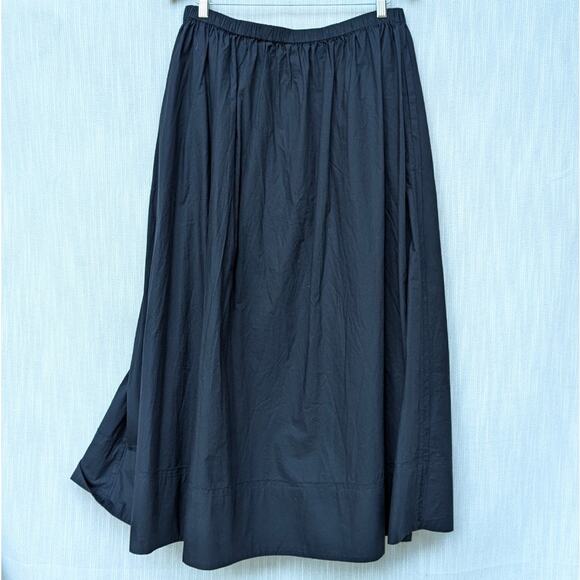 Jenni Kayne Lauren Navy Cotton Mid-rise A-line Midi Maxi Skirt, size XL - Picture 3 of 10